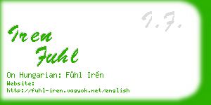 iren fuhl business card